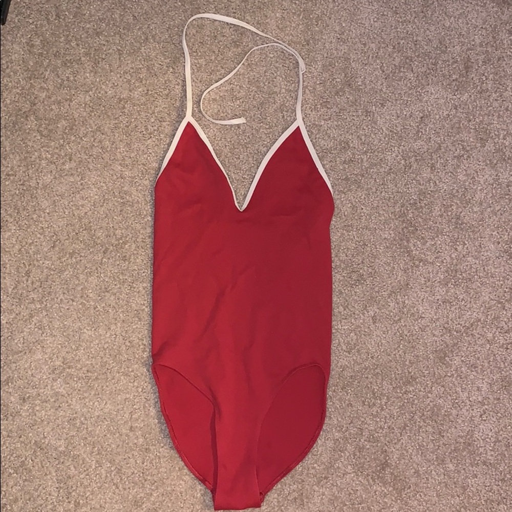 Red body suit